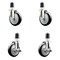 Service Caster 5 Inch 316SS Black Poly Swivel 1-7/8 Inch Expanding Stem Caster Brake SCC, 2PK SS316EX20S514-PPUB-BLK-2-TLB-2-178 - alternate 1